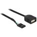 Delock USB kabel Pin konektor samice > USB 2.0 type-A samice 40 cm