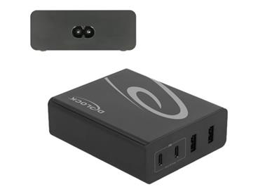 Delock USB nabíječka, 2 x USB Type-C™ PD + 2 x USB Typu-A, o výkonu 112 W
