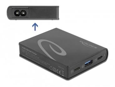 Delock USB nabíječka GaN, 2 x USB Type-C™ PD 3.0 + 1 x USB Typu-A o výkonu 65 W