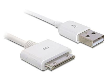 Delock USB napájecí a datový kabel iPhone 3G, bílý, 1,8m