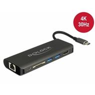 Delock USB Type-C™ 3.1 dokovací stanice HDMI 4K 30 Hz, Gigabit LAN a funkce USB PD