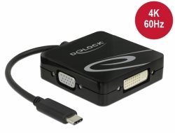 Delock USB Type-C™ adaptér pro monitor VGA, HDMI, DVI nebo DisplayPort