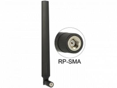 Delock WLAN Antenna RP-SMA 802.11 ac/a/h/b/g/n 4 ~ 7 dBi Omnidirectional Rotatable Joint