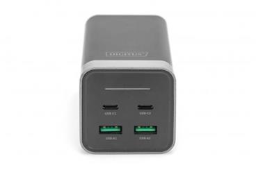 Digitus 4portový nabíjecí adaptér USB, 150W GaN 150W, 2x USB-C, 2x USB-A, PD3.0