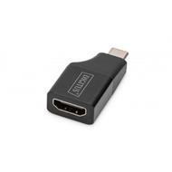 DIGITUS Adaptér USB-Type-C, USB-C na HDMI typu A, 4K@ 30HZ 4K@ 30Hz, hliník - pouzdro, černá