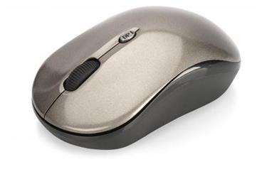 Digitus bezdrátová optická notebooková myš ednet 2.4GHz 800/1200/1600 DPI, Nano přijímač, černá / šedá