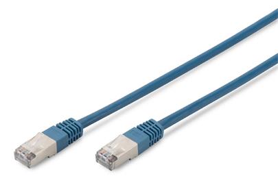 Digitus CAT 5e SF-UTP patch cable, Cu, PVC AWG 26/7, length 1 m, color blue