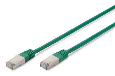 Digitus CAT 5e SF-UTP patch cable, Cu, PVC AWG 26/7, length 2 m, color green