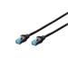 Digitus CAT 5e SF-UTP patch cable, PVC AWG 26/7, length 1 m, color black