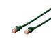 Digitus CAT 6 S-FTP patch kabel, LSOH, Cu, AWG 27/7, délka 0,25 m, barva zelená