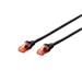 Digitus CAT 6 U-UTP patch cable, Cu, LSZH AWG 26/7, length 0.25 m, color black