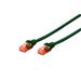 Digitus CAT 6 U-UTP patch cable, Cu, LSZH AWG 26/7, length 0.25 m, color green