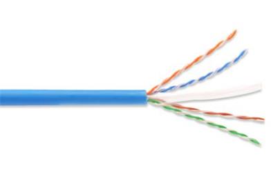 DIGITUS CAT 6A U-UTP installation cable, raw, Length 500 m, Wooden drum, LSOH, AWG 23, Simplex Color light blue RAL 5012