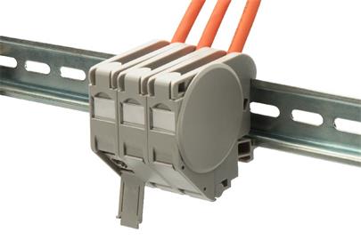Digitus DIN-Rail adapter for 1x Keystone Modules IP20, inclusive labeling field, dust cover, earthing spring, side cover