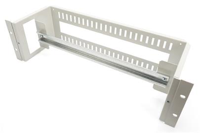 Digitus DIN rail holder, 3U, 135x480x150 mm, incl. din rail (35x390 mm), grey (RAL 7035) color grey (RAL 7035)