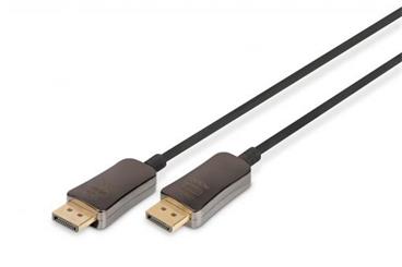 Digitus DisplayPort AOC hybrid-fiber connection cable M/M, 20m, UHD 8K@60Hz, CE, gold, bl