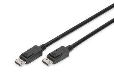 DIGITUS DisplayPort connection cable, DP M/M, 5.0m, w/interlock, Ultra HD 8K, Vers. 1.3/1.4, bl