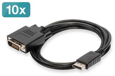 DIGITUS DisplayPort – DVI Adapter Cable, 2,0m, Pack of 10 pcs