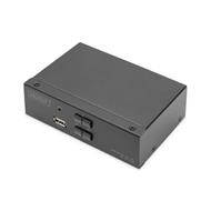 DIGITUS DS-12851 KVM Switch, 2x DP in, DP Out, 2x USB B, 4K @ 60 Hz, černá