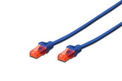 Digitus Ecoline Patch Cable, UTP, CAT 6e, AWG 26/7, modrý 5m, 1ks
