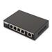 Digitus Fast Ethernet PoE af/at 4-Port Switch+ 1x Uplink 10/100Mbps, 62 watts PoE Power Budget, kovový plášť