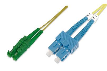 Digitus Fiber Optic Patch Cord, E2000 (APC) to SC (PC) Singlemode 09/125 µ, Duplex, Length 15 m