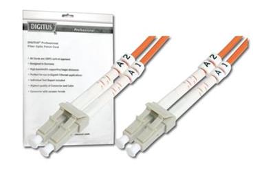 DIGITUS Fiber Optic Patch Cord, LC to LC, Multimode, OM1, 62.5/125 µ, Duplex Length 7m