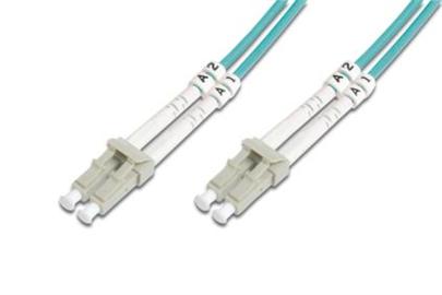 DIGITUS Fiber Optic Patch Cord, LC to LC, Multimode OM4 - 50/125 µ, Duplex Length 2m
