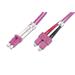 DIGITUS Fiber Optic Patch Cord, LC to SC, Multimode OM4 - 50/125 µ, Duplex, color RAL4003 Length 2m