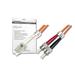 DIGITUS Fiber Optic Patch Cord, LC to ST, Multimode 50/125 µ, Duplex Length 2m, Class OM3