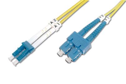 Digitus Fiber Optic Patch Cord SC (APC) to LC (APC), Singlemode 09/125 µ, Duplex, Length 1m