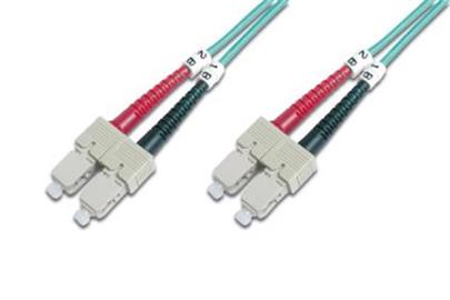 Digitus Fiber Optic Patch Cord, SC to SC Multimode 50/125 µ, Duplex Length 5m, Class OM3
