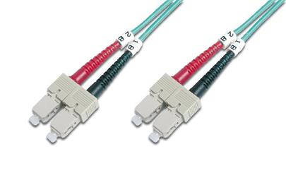 Digitus Fiber Optic Patch Cord, SC to SC Multimode 50/125 µ, Duplex Length 7m, Class OM3