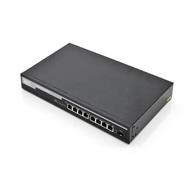 Digitus Gigabit PoE af/at 8-Port Switch + 1x SFP Uplink 10/100/1000Mbps, 150W PoE Power Budget, metall housing, rack mountable