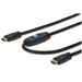 DIGITUS HDMI 3D propojovací kabel s integrovaným zesilovačem,20m, AWG28, 2x stínění, M/M, UL, zlacené konektory, černý