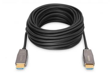 Digitus HDMI AOC hybrid-fiber connection cable, Type A M/M, 10m, UHD 8K@60Hz, CE, gold, bl