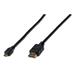 Digitus HDMI High Speed s Ethernetem připojovací kabel HDMI/D na HDMI/A ( standard na micro) , 1m, zlacené kontakty