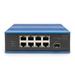 DIGITUS Industrial 8+1 Port Fast Ethernet Switch Unmanaged, 8 RJ45 Ports 10/100 Mbits