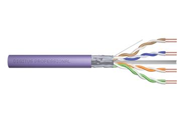 Digitus Instalační kabel CAT 6 F-UTP, 250 MHz, AWG 23/1 Dca (LSZH-1), 305 m, buben, simplex, fialová