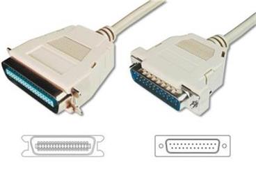 Digitus kabel pro tiskárnu DB25 / Centronix36, 1,8m, IEEE 1284