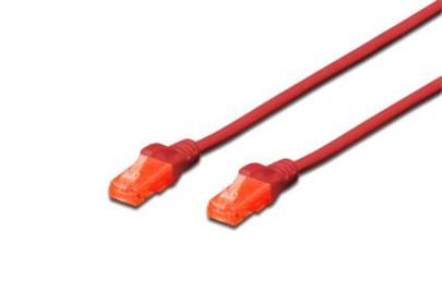 Digitus Patch Cable, CAT 6 UTP, AWG 26, měď, červený 2m