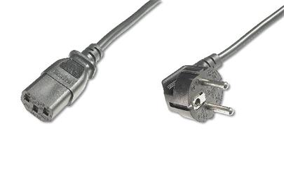 Digitus Power Cord, CEE 7/7 (Typ-F) 90o angled - C13 M/F, 5.0m, H05VV-F3G 1.0qmm, bl