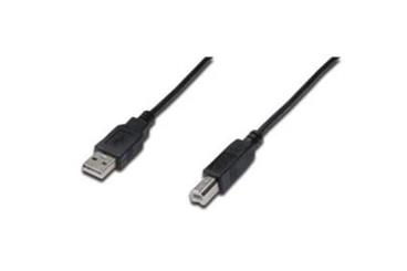 Digitus Premium USB 2.0kabel A/samec na B-samec, 2xstíněný, 1m, černý