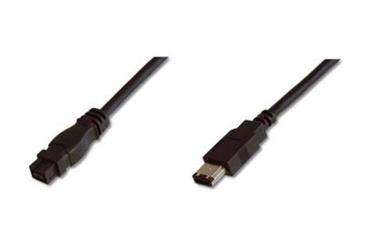 Digitus Připojovací kabel FireWire 800, 9pin samec - 6pin samec, 1,8m, IEEE 1394-2008, UL, bl