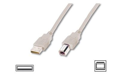 Digitus Připojovací kabel USB 2.0, typ A - B M / M, 1,8 m, šedy