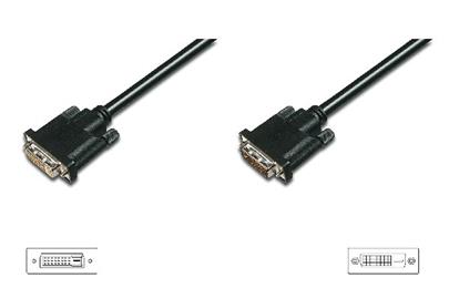 Digitus Prodlužovací kabel DVI, DVI (24 + 1) M / F, 3,0 m, DVI-D Dual Link, bl