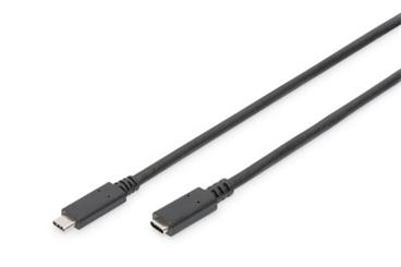 Digitus Prodlužovací kabel USB C na C samec/samice 1,5 m, 3A, 480 MB, verze 2.0, bl