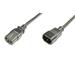 Digitus Prodlužovací napájecí kabel, C14 - C13 M / F, 1,8 m, H05VV-F3G 0,75qmm, bl