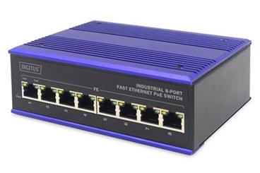 DIGITUS Professional Industrial 8-Port Fast Ethernet PoE Switch