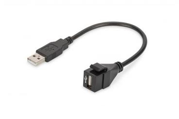 DIGITUS Professional USB 2.0 Keystone Module with 16 cm cable (Female/Male)